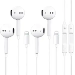Headphones for iPhone Wired Earbuds 2 Pack with Built-in Microphone & Volume Control Nosie Reduction Earphones Compatible with iPhone 14/13/12/11 Pro Max/Xs Max/XR/X/7/8 Plus Headphones for iPhone Wired Earbuds 2 Pack with Built-in Microphone & Volume Control Nosie Reduction Earphones Compatible with iPhone 14/13/12/11 Pro Max/Xs Max/XR/X/7/8 Plus