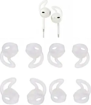 Ear Gel for iPhone EarPods Anti-Slip Soft Silicone Replacement Earbud Tips 4 Pairs Sport Ear Hooks Covers for iPhone 7/6s/6 Plus/5s/5c/SE Clear Ear Buds Tips for Wired Earphone Ear Gel for iPhone EarPods Anti-Slip Soft Silicone Replacement Earbud Tips 4 Pairs Sport Ear Hooks Covers for iPhone 7/6s/6 Plus/5s/5c/SE Clear Ear Buds Tips for Wired Earphone