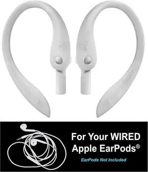 Ear Hooks Compatible with EarPods | Adjustable Rubber Ear Loops Compatible to Keep EarPods in Place During Activity | Made for Wired Earbuds | Cool Grey Ear Hooks Compatible with EarPods | Adjustable Rubber Ear Loops Compatible to Keep EarPods in Place During Activity | Made for Wired Earbuds | Cool Grey