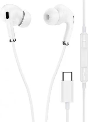 Wired Earbuds USB C for iPhone 17/16/15 Pro Max Plus Type C Buds Headphones | USB-C Corded Ear Buds with Mic & Noise Isolation Earpods in-Ear Audifonos for 17e 16e iPad Galaxy Pixel USBC Earphones Wired Earbuds USB C for iPhone 17/16/15 Pro Max Plus Type C Buds Headphones | USB-C Corded Ear Buds with Mic & Noise Isolation Earpods in-Ear Audifonos for 17e 16e iPad Galaxy Pixel USBC Earphones