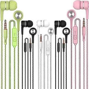 5 Pack Earbuds Headphones with Remote & Mic Earphones Wired Stereo in-Ear Bass for iPhone Android Smartphones iPod iPad MP3 Fits All 3.5mm Interface (K2) 5 Pack Earbuds Headphones with Remote & Mic Earphones Wired Stereo in-Ear Bass for iPhone Android Smartphones iPod iPad MP3 Fits All 3.5mm Interface (K2)