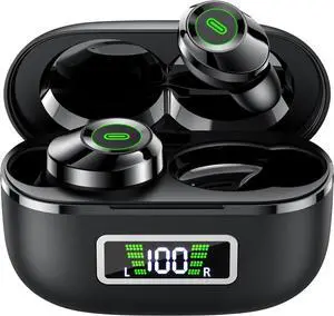 Wireless Earbuds Bluetooth 5.5 Headphones Bass Stereo Ear Buds with Noise Cancelling Mic LED Display in Ear Earphones 80H Playtime USB-C IP7 Waterproof Bluetooth Earbuds for Phones/Sports/Work Wireless Earbuds Bluetooth 5.5 Headphones Bass Stereo Ear Buds with Noise Cancelling Mic LED Display in Ear Earphones 80H Playtime USB-C IP7 Waterproof Bluetooth Earbuds for Phones/Sports/Work