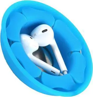 Wired Earbud Case Earphone Headphone Cord Organizer Earbuds Wrap Soft Silicone Magnetic Holder Storage Tangle Free Cable Winder(Blue) Wired Earbud Case Earphone Headphone Cord Organizer Earbuds Wrap Soft Silicone Magnetic Holder Storage Tangle Free Cable Winder(Blue)