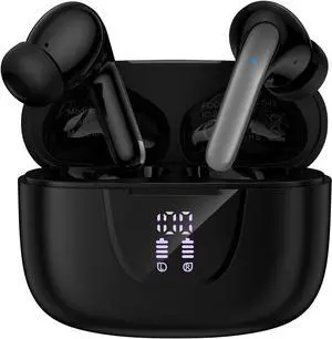 Wireless Earbuds Bluetooth 5.3 Headphones Noise Cancelling EarBuds with Deep Bass 60H Playback Stereo Ear Buds with Mic LED Display Charging Case IPX7 Waterproof in Ear Earphone for Phone Laptop Sport Wireless Earbuds Bluetooth 5.3 Headphones Noise Cancelling EarBuds with Deep Bass 60H Playback Stereo Ear Buds with Mic LED Display Charging Case IPX7 Waterproof in Ear Earphone for Phone Laptop Sport