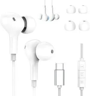 USB-C Wired Headphones for iPhone 17/17 Pro/17 Pro Max Earphones with Built-in Microphone & Volume Control Compatible with iPhone 16/15 Series iPad Pro/Air Galaxy S25 (Type C) USB-C Wired Headphones for iPhone 17/17 Pro/17 Pro Max Earphones with Built-in Microphone & Volume Control Compatible with iPhone 16/15 Series iPad Pro/Air Galaxy S25 (Type C)