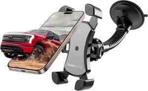 Mammoth Truck Windshield Phone Mount Vibration Absorbing Car Phone holder with One-hand Quick Release Double-ribbed Gooseneck Expandable Claw Grip 360 rotation Extra Large Suction Cup Mammoth Truck Windshield Phone Mount Vibration Absorbing Car Phone holder with One-hand Quick Release Double-ribbed Gooseneck Expandable Claw Grip 360 rotation Extra Large Suction Cup
