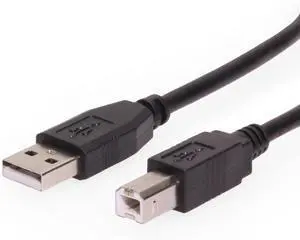 2ft. Black USB 2.0 A to B Device Cable 2ft. Black USB 2.0 A to B Device Cable