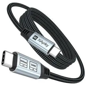 USB C Data Charging Monitor Video Cable 6ft, 4K@144Hz Video/20Gbps Data Transfer /240W Power Charging Type C Cord, USBC 3.2 Gen 2 for Camera,SSD,Portable Monitor,Carplay,Laptop and More USB C Data Charging Monitor Video Cable 6ft, 4K@144Hz Video/20Gbps Data Transfer /240W Power Charging Type C Cord, USBC 3.2 Gen 2 for Camera,SSD,Portable Monitor,Carplay,Laptop and More