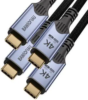 USB-c Cables 2 Pack 6.6FT,usbc 3.2 Gen 2x2 Compatible with Thunderbolt 4/3,20Gbps high Speed Data Transfer,Type C 100W Fast Charging,4K@60Hz Video with Monitor/Display/Dock/SSD/Hub. USB-c Cables 2 Pack 6.6FT,usbc 3.2 Gen 2x2 Compatible with Thunderbolt 4/3,20Gbps high Speed Data Transfer,Type C 100W Fast Charging,4K@60Hz Video with Monitor/Display/Dock/SSD/Hub.