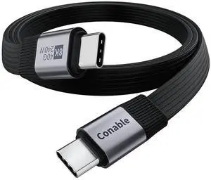 USB 4 Cable for Thunderbolt 5/4/3, Flat USB C Cable 2 FT, 40Gbps Data Transfer, 8K@60Hz Video Display, 240W PD Fast Charging, Compatible with iPhone 16/15 Pro Max, MacBook, iPad, SSD, Docking, eGPU USB 4 Cable for Thunderbolt 5/4/3, Flat USB C Cable 2 FT, 40Gbps Data Transfer, 8K@60Hz Video Display, 240W PD Fast Charging, Compatible with iPhone 16/15 Pro Max, MacBook, iPad, SSD, Docking, eGPU