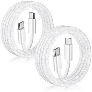 USB C to USB C Cable 3FT Certified 2Pack 60W usbc Woven Fast Charging Type C Charger Cord Compatible with iPhone 17/16 Pro Max Plus Samsung S23 Note 20 iPad Pro Air Mini MacBook Air USB C to USB C Cable 3FT Certified 2Pack 60W usbc Woven Fast Charging Type C Charger Cord Compatible with iPhone 17/16 Pro Max Plus Samsung S23 Note 20 iPad Pro Air Mini MacBook Air