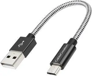 Short Micro USB Cable, USB to Micro USB 24 AWG Triple Shielded Fast Charger Cable, Compatible with PS5/PS4, Raspberry Pi Zero, Chromecast, Phone, 0.5FT/6 inch Black Short Micro USB Cable, USB to Micro USB 24 AWG Triple Shielded Fast Charger Cable, Compatible with PS5/PS4, Raspberry Pi Zero, Chromecast, Phone, 0.5FT/6 inch Black