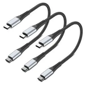 1FT USB C to USB C Cable, 3Pack Short USB Type C to C Cable 60W Fast Charging 1 Foot USBC to USBC Cord Braided for iPhone 16 15 Pro Max, Samsung Galaxy S25 A16, Moto G8, Google Pixel 1FT USB C to USB C Cable, 3Pack Short USB Type C to C Cable 60W Fast Charging 1 Foot USBC to USBC Cord Braided for iPhone 16 15 Pro Max, Samsung Galaxy S25 A16, Moto G8, Google Pixel