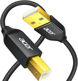 Printer Cable 10ft, USB A to USB B Cable, High Speed Nylon Scanner Printer Cord, Aluminum Case & Gold-Plated, USB 2.0 B Cable for HP, Canon, Brother, Samsung, Dell, Epson, Lexmark, Xerox and More Printer Cable 10ft, USB A to USB B Cable, High Speed Nylon Scanner Printer Cord, Aluminum Case & Gold-Plated, USB 2.0 B Cable for HP, Canon, Brother, Samsung, Dell, Epson, Lexmark, Xerox and More