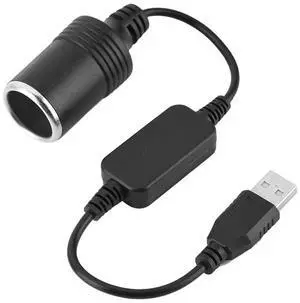 USB A Male to 12V Car Cigarette Lighter Socket Female Power Converter USB to Cigarette Lighter Converter USB A Male to 12V Car Cigarette Lighter Socket Female Power Converter USB to Cigarette Lighter Converter