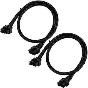 8 Pin PCIe Cable for EVGA Modular Power Supply, 2 Pack GPU Cable, PCIe 8 Pin to 6+2 Graphics Card Power Cable, 18AWG 25.6 Inch Sleeved PSU Cable, Not Compatible with Corsair or Other Brands 8 Pin PCIe Cable for EVGA Modular Power Supply, 2 Pack GPU Cable, PCIe 8 Pin to 6+2 Graphics Card Power Cable, 18AWG 25.6 Inch Sleeved PSU Cable, Not Compatible with Corsair or Other Brands