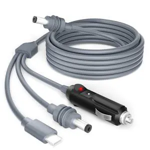Starlink Mini 3 in 1 DC Power Cable 10FT/3M, Starlink Mini 12V-24V Car Cigarette Lighter Charger Adapter USB C to DC Power Cord for Star Link mini Accessories PD100W 5.5 * 2.1mm 18AWG Waterproof Starlink Mini 3 in 1 DC Power Cable 10FT/3M, Starlink Mini 12V-24V Car Cigarette Lighter Charger Adapter USB C to DC Power Cord for Star Link mini Accessories PD100W 5.5 * 2.1mm 18AWG Waterproof