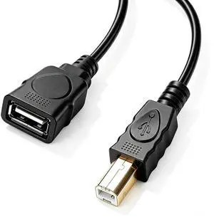 Printer to USB Female Cable USB Type A Female to Type B Male Adapter Cord Compatible with HP, Canon, Dell, Epson, Lexmark, Xerox, and More Scanner Fax Machine (1M/3.3FT) Printer to USB Female Cable USB Type A Female to Type B Male Adapter Cord Compatible with HP, Canon, Dell, Epson, Lexmark, Xerox, and More Scanner Fax Machine (1M/3.3FT)