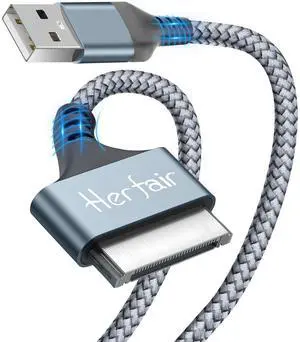 Braided 30 Pin Charging Cable Compatible with iPhone 4/4s/3G/3GS, Old iPad 1 2 3, iPod Touch 4 3 2 1, iPod Nano 2 3 4 5 6 & iPod Classic 3/4/5/6/7 (6.5FT) Braided 30 Pin Charging Cable Compatible with iPhone 4/4s/3G/3GS, Old iPad 1 2 3, iPod Touch 4 3 2 1, iPod Nano 2 3 4 5 6 & iPod Classic 3/4/5/6/7 (6.5FT)