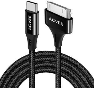 2 Pack 3.3ft USB-C to 30 Pin Cable Adapter for Old iPhone 4/4S iPad 1/2/3 iPod, Braided Metal Shell Type-C to 30Pin Adapter Charging Charger Data Cord, Black 2 Pack 3.3ft USB-C to 30 Pin Cable Adapter for Old iPhone 4/4S iPad 1/2/3 iPod, Braided Metal Shell Type-C to 30Pin Adapter Charging Charger Data Cord, Black