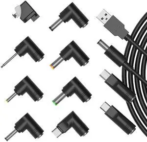 USB to DC 5V Power Cable, Universal 5.5 x 2.1mm Charging Cord Camera MP3 MP4, with 10 Connector Plug Jack 5.5x2.5, 4.8x1.7, 4.0x1.7, 4.0x1.35, 3.5x1.35, 3.0x1.1, 2.5x0.7, Micro USB, Type-C USB to DC 5V Power Cable, Universal 5.5 x 2.1mm Charging Cord Camera MP3 MP4, with 10 Connector Plug Jack 5.5x2.5, 4.8x1.7, 4.0x1.7, 4.0x1.35, 3.5x1.35, 3.0x1.1, 2.5x0.7, Micro USB, Type-C