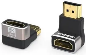 USKyper-808K (2 Pack) 8K HDMI Adapters 90° Male to Female Compatible with All Major Streaming Devices 4K@120Hz USKyper-808K (2 Pack) 8K HDMI Adapters 90° Male to Female Compatible with All Major Streaming Devices 4K@120Hz