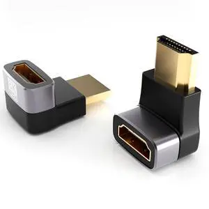 8K@60Hz Right Angle HDMI Adapter, 90 Degree and 270 Degree HDMI Adapter (2 Pack) 8K@60Hz Right Angle HDMI Adapter, 90 Degree and 270 Degree HDMI Adapter (2 Pack)