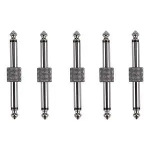 5-Pack 6.35mm Mono Male to Male Patch Cables - Instrument Connectors for Guitar Pedals, Mics, Audio/Video - Nickel-Plated Copper for Transparent Clean Sound 5-Pack 6.35mm Mono Male to Male Patch Cables - Instrument Connectors for Guitar Pedals, Mics, Audio/Video - Nickel-Plated Copper for Transparent Clean Sound