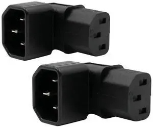 IEC C14 to C13 Power Adapter PDU Plug/Socket Up 90 Degree for LCD Wall Mount TV 2 Pack IEC C14 to C13 Power Adapter PDU Plug/Socket Up 90 Degree for LCD Wall Mount TV 2 Pack