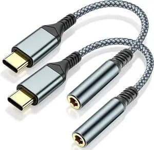 Usb C To 3.5mm Aux To Usb C Adapte(2 Pack), Usb C To Aux Adapter Type C Hi-Fi Usb C To Headphone Jack Adapter For Iphone 17 Pro Max/17 Pro, 16/15 Pro Max, 16/15 Pro, Galaxy S24/S23/S22 Ultra, Ipad Pro Usb C To 3.5mm Aux To Usb C Adapte(2 Pack), Usb C To Aux Adapter Type C Hi-Fi Usb C To Headphone Jack Adapter For Iphone 17 Pro Max/17 Pro, 16/15 Pro Max, 16/15 Pro, Galaxy S24/S23/S22 Ultra, Ipad Pro