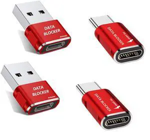 Data Blocker, USB A to C & USB C Data Blocker for iphone17 16 15 & Any Mobile Phone Charging, Protect Against Juice Jacking, Refuse Hacking Guaranteed, Only Safe Charging (4 Pack) Data Blocker, USB A to C & USB C Data Blocker for iphone17 16 15 & Any Mobile Phone Charging, Protect Against Juice Jacking, Refuse Hacking Guaranteed, Only Safe Charging (4 Pack)