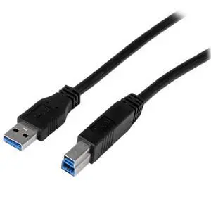 1m 3 ft Certified SuperSpeed USB 3.0 A to B Cable Cord - USB 3 Cable - 1x USB 3.0 A (M), 1x USB 3.0 B (M) - 1 meter, Black (USB3CAB1M) 1m 3 ft Certified SuperSpeed USB 3.0 A to B Cable Cord - USB 3 Cable - 1x USB 3.0 A (M), 1x USB 3.0 B (M) - 1 meter, Black (USB3CAB1M)