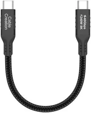 6inch Short USB 4 Gen 3 Braided 0.5Feet,USBC to Monitor 8K/5K@60Hz, Thunderbolt 4 Cable 40Gbps Data Sync Cord,240W PD Charging,Cellphone, Laptop, Android Auto, Carplay,SSD,iPhone 15~17 6inch Short USB 4 Gen 3 Braided 0.5Feet,USBC to Monitor 8K/5K@60Hz, Thunderbolt 4 Cable 40Gbps Data Sync Cord,240W PD Charging,Cellphone, Laptop, Android Auto, Carplay,SSD,iPhone 15~17