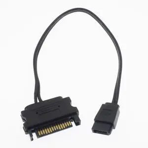 SATA 15 Pin to 6 Pin Slimline Power Adapter Cable for Optical Drive, CD DVD Drive, CD-ROM Drive 6.7inch 17cm SATA 15 Pin to 6 Pin Slimline Power Adapter Cable for Optical Drive, CD DVD Drive, CD-ROM Drive 6.7inch 17cm
