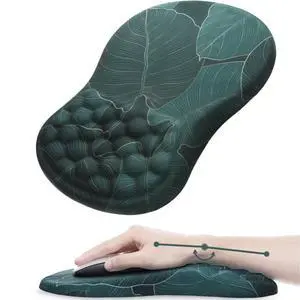 Mouse Pad Wrist Support, Ergonomic Mouse Pad with Wrist Rest, Comfortable Computer Mouse Pad for Laptop, Pain Relief Mousepad with Non-Slip PU Base Banana Leaf Green Mouse Pad Wrist Support, Ergonomic Mouse Pad with Wrist Rest, Comfortable Computer Mouse Pad for Laptop, Pain Relief Mousepad with Non-Slip PU Base Banana Leaf Green