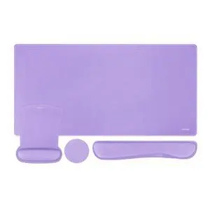 Keyboard Mouse Pad Set, Large Gaming Mousepad&Keyboard Wrist Rest&Mouse Wrist Rest&Coaster, Ergonomic Non-Slip Mousepad&Easy Typing Cushion with Memory Foam for Home Office, Purple Keyboard Mouse Pad Set, Large Gaming Mousepad&Keyboard Wrist Rest&Mouse Wrist Rest&Coaster, Ergonomic Non-Slip Mousepad&Easy Typing Cushion with Memory Foam for Home Office, Purple