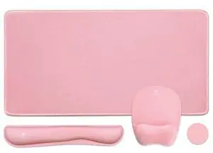Keyboard Wrist Rest Large Mouse Pad Wrist Support for Computer, 4 in 1 Memory Foam Keyboard Pad Desk Mat Ergonomic Hand Rest Wrist Cushion for Home Office Gaming-Pink Keyboard Wrist Rest Large Mouse Pad Wrist Support for Computer, 4 in 1 Memory Foam Keyboard Pad Desk Mat Ergonomic Hand Rest Wrist Cushion for Home Office Gaming-Pink