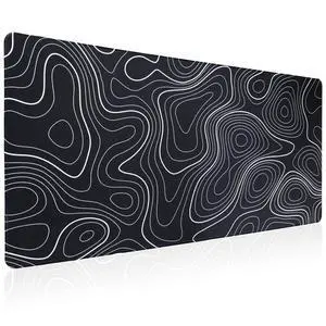XL Topographic Mouse Pad Long Desk Mat, Black Mouse Keyboard Pad, Desk Pad, Large Gaming Mouse Mat Non-Slip Rubber (31.5 x 15.7 x 0.12 Inches) XL Topographic Mouse Pad Long Desk Mat, Black Mouse Keyboard Pad, Desk Pad, Large Gaming Mouse Mat Non-Slip Rubber (31.5 x 15.7 x 0.12 Inches)