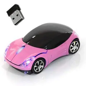 Pink Wireless Car Mouse, 2.4G Wireless with USB Receiver, 1600DPI Adjustable Cute Car Shape Optical Mouse for PC Laptop Computer Mac Pink Wireless Car Mouse, 2.4G Wireless with USB Receiver, 1600DPI Adjustable Cute Car Shape Optical Mouse for PC Laptop Computer Mac