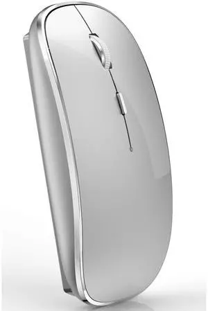 Wireless Mouse for MacBook Pro, MacBook Air, Laptop, Desktop, Chromebook, Win7/8/10/11, PC - Silver Wireless Mouse for MacBook Pro, MacBook Air, Laptop, Desktop, Chromebook, Win7/8/10/11, PC - Silver
