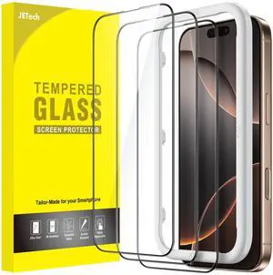 Full Coverage Screen Protector for iPhone 16 Pro Max 6.9-Inch, Black Edge Tempered Glass Film with Easy Installation Tool, Case-Friendly, HD Clear, 3-Pack Full Coverage Screen Protector for iPhone 16 Pro Max 6.9-Inch, Black Edge Tempered Glass Film with Easy Installation Tool, Case-Friendly, HD Clear, 3-Pack