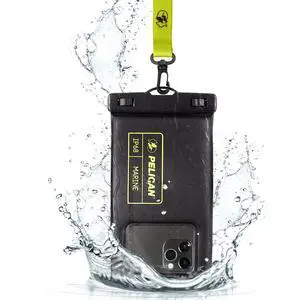 Marine Waterproof Phone Pouch (Regular) -Black/Hi-Vis Yellow Marine Waterproof Phone Pouch (Regular) -Black/Hi-Vis Yellow