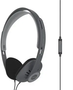 KPH30iK Retro Style On-Ear Headphones, in-Line Microphone and Touch Remote Control, D-Profile Design, Wired with 3.5mm Plug, Dark Grey and Black KPH30iK Retro Style On-Ear Headphones, in-Line Microphone and Touch Remote Control, D-Profile Design, Wired with 3.5mm Plug, Dark Grey and Black