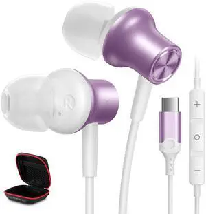 USB C Plug in Headphones for Apple Wired Earbuds for iPhone 17 17e 16 Pro Max 16e 15 Type C Ear Buds Corded Earphones for Google/Pixel 10 10a 9 for Samsung/Galaxy S26 S25 S24 for Android Phone Purple USB C Plug in Headphones for Apple Wired Earbuds for iPhone 17 17e 16 Pro Max 16e 15 Type C Ear Buds Corded Earphones for Google/Pixel 10 10a 9 for Samsung/Galaxy S26 S25 S24 for Android Phone Purple