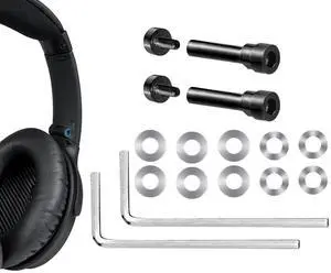 Metal Swivel Pins Replacement Parts Kit for Bose QuietComfort 35/QC35/QC35 II/QC45/QuietComfort SE (QC SE)/Quiet Comfort Wireless Headphones, Hinge Screws Accessories and Gasket - Black Metal Swivel Pins Replacement Parts Kit for Bose QuietComfort 35/QC35/QC35 II/QC45/QuietComfort SE (QC SE)/Quiet Comfort Wireless Headphones, Hinge Screws Accessories and Gasket - Black