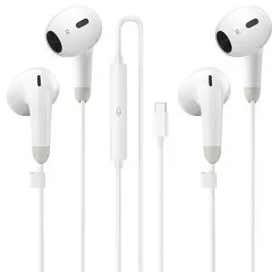 USB C Headphones for iPhone 17 16 15 Pro Max, 2 Pack Wired Earbuds USB C Wired Headphones with Microphone & Remote, Noise Isolating Earphones for iPad Pro/iPad Air, Galaxy S25 S24 S23 Ultra USB C Headphones for iPhone 17 16 15 Pro Max, 2 Pack Wired Earbuds USB C Wired Headphones with Microphone & Remote, Noise Isolating Earphones for iPad Pro/iPad Air, Galaxy S25 S24 S23 Ultra