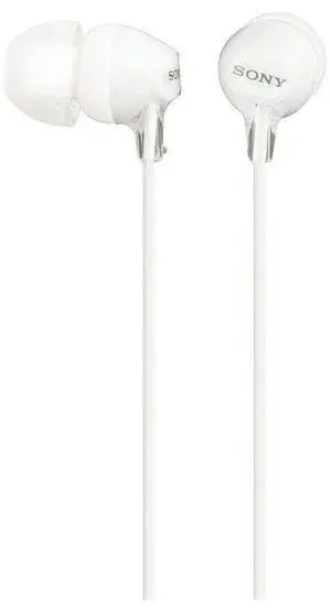 MDREX15LP In-Ear Earbud Headphones, White MDREX15LP In-Ear Earbud Headphones, White