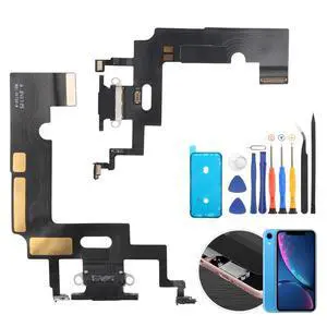 Dock Connector for iPhone XR Charging Port Flex Cable Replacement for iPhone XR 1984, A2105, A2106, A2108 USB Charger Dock Board Connector with Tools(Black) Dock Connector for iPhone XR Charging Port Flex Cable Replacement for iPhone XR 1984, A2105, A2106, A2108 USB Charger Dock Board Connector with Tools(Black)