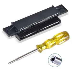 72 Pin NES Connector Replacement, NES Cartridge Slot with 3.8mm Screwdriver Bit Open Tool for Switch 8 Bit System 72 Pin NES Connector Replacement, NES Cartridge Slot with 3.8mm Screwdriver Bit Open Tool for Switch 8 Bit System