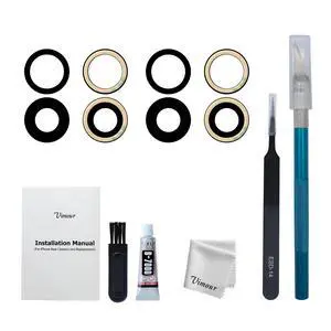 2 Packs Rear Camera Lens Glass Replacement Kits for iPhone 16 & 16 Plus Pre-Installed Adhesive with Installation Manual and Repair Tools 2 Packs Rear Camera Lens Glass Replacement Kits for iPhone 16 & 16 Plus Pre-Installed Adhesive with Installation Manual and Repair Tools